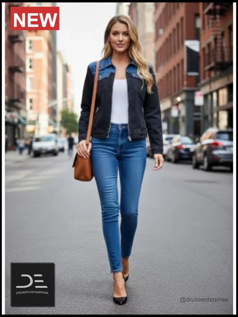 Vintage Distressed Denim Jacket Long Sleeve Button Front Casual Spring
